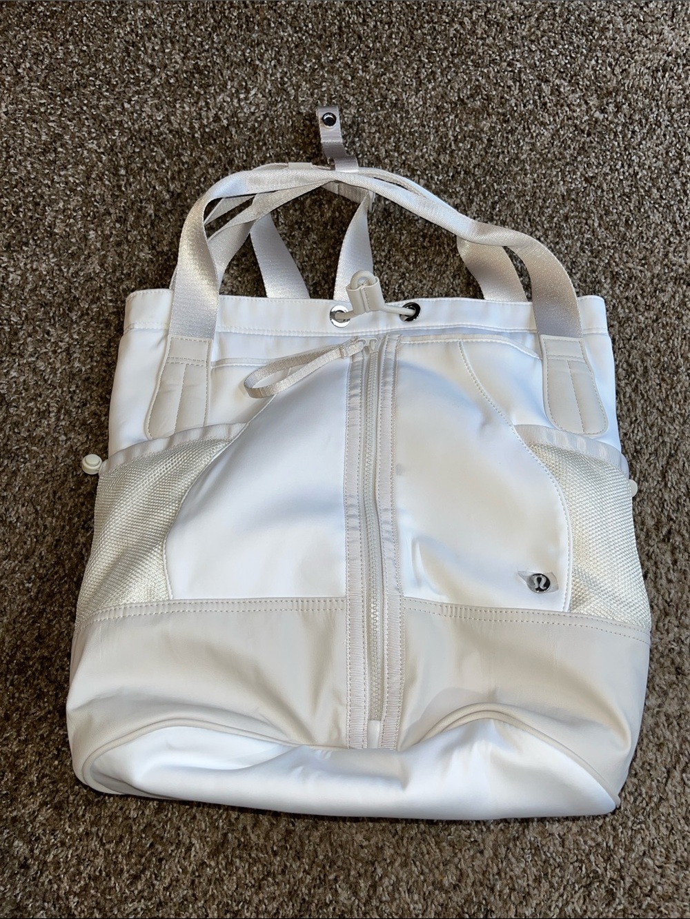 lululemon athletica tennis rally tote bag with Front Zip Panel